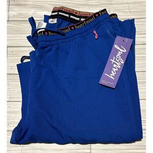 NWT HeartSoul Scrub Pants Size Small Tall Low Rise Flare Leg‎ Royal Blue  20110T